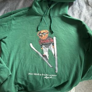 Polo Bear skiing hoodie